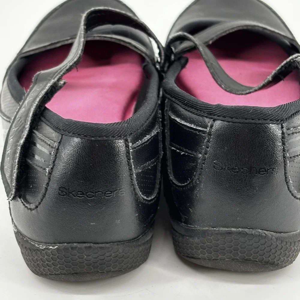Sketchers Girls Cross Trekkers   Mary Jane Shoes Size 13 Black Adjustable Straps